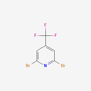2,6-Dibromo-4-(trifluoromethyl)pyridine chemical structure (CAS 1000152-84-0)