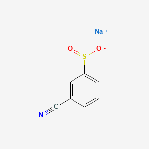 Sodium 3-cyanobenzenesulfinate chemical structure (CAS 1000308-30-4)