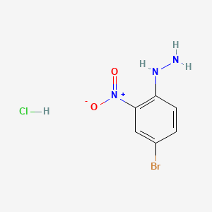 (4-Bromo-2-nitrophenyl)hydrazine hydrochloride chemical structure (CAS 100032-79-9)
