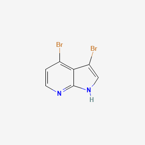 3,4-Dibromo-7-azaindole chemical structure (CAS 1000340-33-9)