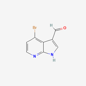 4-Bromo-1H-pyrrolo[2,3-b]pyridine-3-carbaldehyde chemical structure (CAS 1000340-35-1)