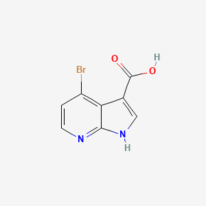 4-Bromo-1H-pyrrolo[2,3-b]pyridine-3-carboxylic acid chemical structure (CAS 1000340-36-2)