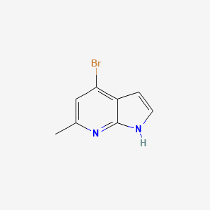 4-Bromo-6-methyl-1H-pyrrolo[2,3-b]pyridine chemical structure (CAS 1000340-58-8)