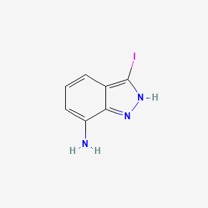 3-Iodo-1H-indazol-7-amine chemical structure (CAS 1000340-82-8)
