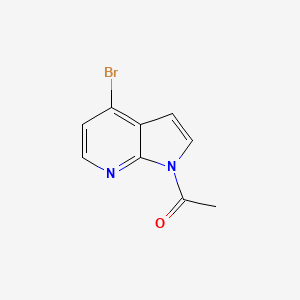 1-(4-Bromo-1H-pyrrolo[2,3-b]pyridin-1-yl)ethanone chemical structure (CAS 1000340-84-0)
