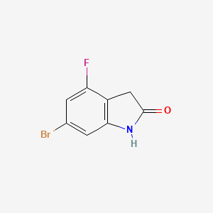 6-Bromo-4-fluoroindolin-2-one chemical structure (CAS 1000341-00-3)
