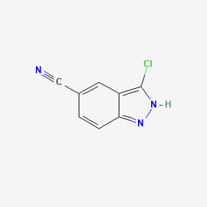 3-Chloro-1H-indazole-5-carbonitrile chemical structure (CAS 1000341-16-1)