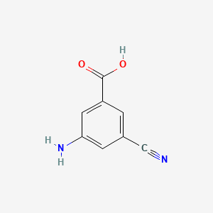 3-Amino-5-cyanobenzoic acid chemical structure (CAS 1000341-18-3)