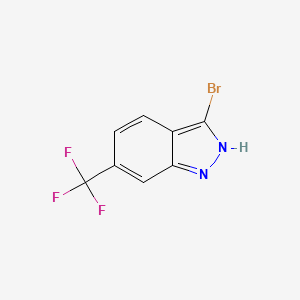 3-Bromo-6-(trifluoromethyl)-1H-indazole chemical structure (CAS 1000341-21-8)
