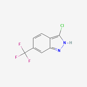 3-Chloro-6-(trifluoromethyl)-1H-indazole chemical structure (CAS 1000341-24-1)