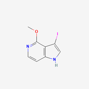 3-Iodo-4-methoxy-1H-pyrrolo[3,2-c]pyridine chemical structure (CAS 1000341-25-2)