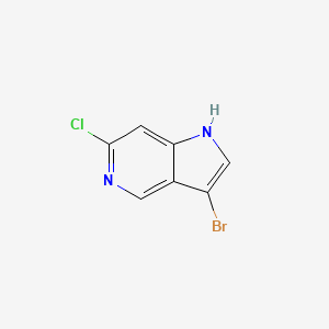 3-Bromo-6-chloro-1H-pyrrolo[3,2-c]pyridine chemical structure (CAS 1000341-61-6)