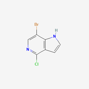7-Bromo-4-chloro-1H-pyrrolo[3,2-c]pyridine chemical structure (CAS 1000342-04-0)