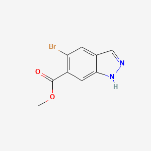 Methyl 5-bromo-1H-indazole-6-carboxylate chemical structure (CAS 1000342-30-2)