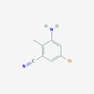 3-Amino-5-bromo-2-methylbenzonitrile chemical structure (CAS 1000342-36-8)