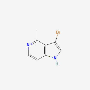 3-Bromo-4-methyl-1H-pyrrolo[3,2-c]pyridine chemical structure (CAS 1000342-72-2)