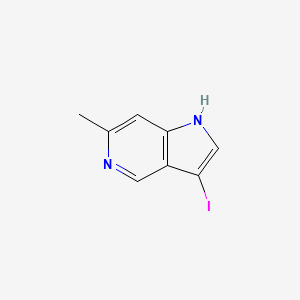 3-Iodo-6-methyl-1H-pyrrolo[3,2-c]pyridine chemical structure (CAS 1000342-78-8)