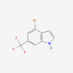 4-Bromo-6-(trifluoromethyl)-1H-indole chemical structure (CAS 1000342-93-7)