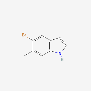 5-Bromo-6-methyl-1H-indole chemical structure (CAS 1000343-13-4)