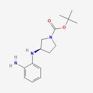 (R)-tert-Butyl 3-((2-aminophenyl)amino)pyrrolidine-1-carboxylate chemical structure (CAS 1000370-80-8)