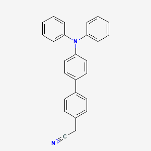 2-(4'-(Diphenylamino)-[1,1'-biphenyl]-4-yl)acetonitrile chemical structure (CAS 1000504-19-7)