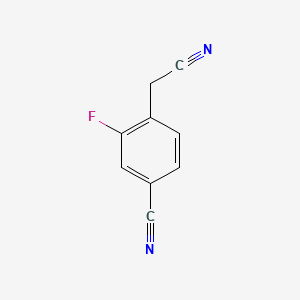 4-(Cyanomethyl)-3-fluorobenzonitrile chemical structure (CAS 1000516-58-4)