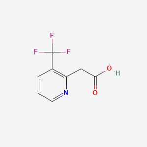 2-(3-(Trifluoromethyl)pyridin-2-yl)acetic acid chemical structure (CAS 1000521-27-6)