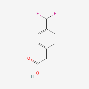 2-(4-(Difluoromethyl)phenyl)acetic acid chemical structure (CAS 1000524-74-2)