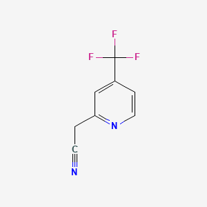 2-(4-(Trifluoromethyl)pyridin-2-yl)acetonitrile chemical structure (CAS 1000536-10-6)