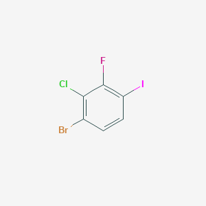 1-Bromo-2-chloro-3-fluoro-4-iodobenzene chemical structure (CAS 1000573-03-4)