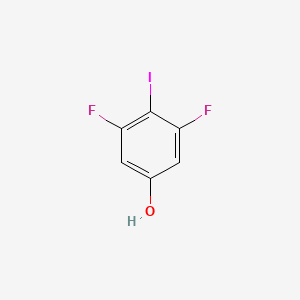 3,5-Difluoro-4-iodophenol chemical structure (CAS 1000574-74-2)