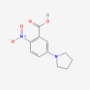 2-Nitro-5-(pyrrolidin-1-yl)benzoic acid chemical structure (CAS 1000575-94-9)
