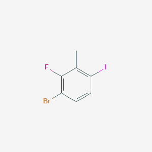 1-Bromo-2-fluoro-4-iodo-3-methylbenzene chemical structure (CAS 1000576-29-3)