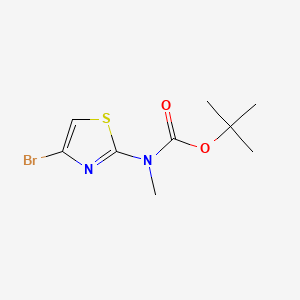 tert-Butyl (4-bromothiazol-2-yl)(methyl)carbamate chemical structure (CAS 1000576-79-3)