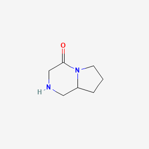 Hexahydropyrrolo[1,2-a]pyrazin-4(1H)-one chemical structure (CAS 1000577-63-8)