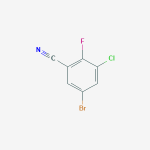 5-Bromo-3-chloro-2-fluorobenzonitrile chemical structure (CAS 1000577-76-3)