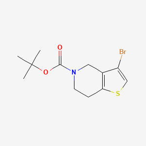 tert-Butyl 3-bromo-6,7-dihydrothieno[3,2-c]pyridine-5(4H)-carboxylate chemical structure (CAS 1000577-81-0)