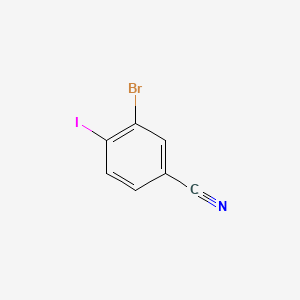 3-Bromo-4-iodobenzonitrile chemical structure (CAS 1000577-94-5)