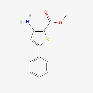 Methyl 3-amino-5-phenylthiophene-2-carboxylate chemical structure (CAS 100063-22-7)