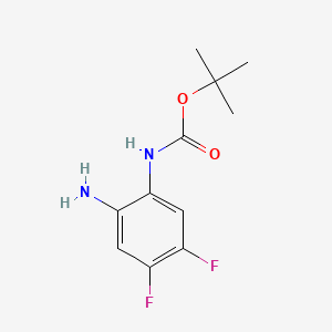 tert-Butyl (2-amino-4,5-difluorophenyl)carbamate chemical structure (CAS 1000698-88-3)