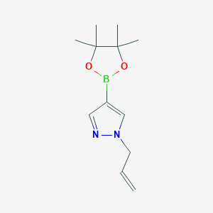 1-Allyl-4-(4,4,5,5-tetramethyl-1,3,2-dioxaborolan-2-yl)-1H-pyrazole chemical structure (CAS 1000801-78-4)