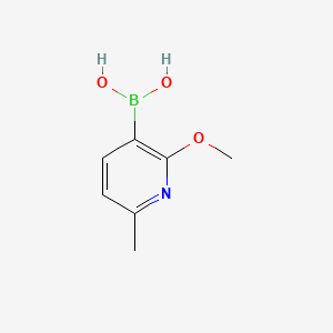 (2-Methoxy-6-methylpyridin-3-yl)boronic acid chemical structure (CAS 1000802-75-4)