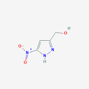 (5-Nitro-1H-pyrazol-3-yl)methanol chemical structure (CAS 1000895-25-9)