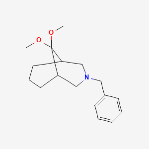 3-Benzyl-9,9-dimethoxy-3-azabicyclo[3.3.1]nonane chemical structure (CAS 1000931-10-1)