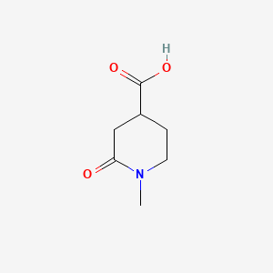 1-Methyl-2-oxopiperidine-4-carboxylic acid chemical structure (CAS 1000932-09-1)