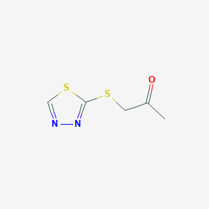 1-((1,3,4-Thiadiazol-2-yl)thio)propan-2-one chemical structure (CAS 1000932-13-7)
