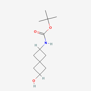 tert-Butyl (6-hydroxyspiro[3.3]heptan-2-yl)carbamate chemical structure (CAS 1000933-99-2)