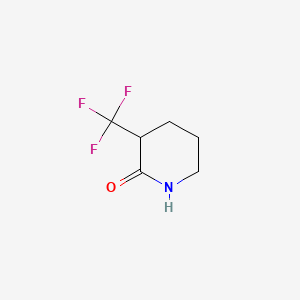 3-(Trifluoromethyl)piperidin-2-one chemical structure (CAS 1000934-03-1)