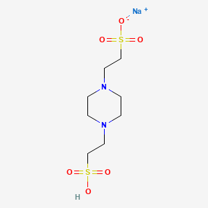 Sodium 2-(4-(2-sulfoethyl)piperazin-1-yl)ethanesulfonate chemical structure (CAS 10010-67-0)