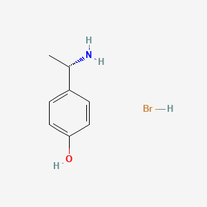 (S)-4-(1-Aminoethyl)phenol hydrobromide chemical structure (CAS 1001094-89-8)